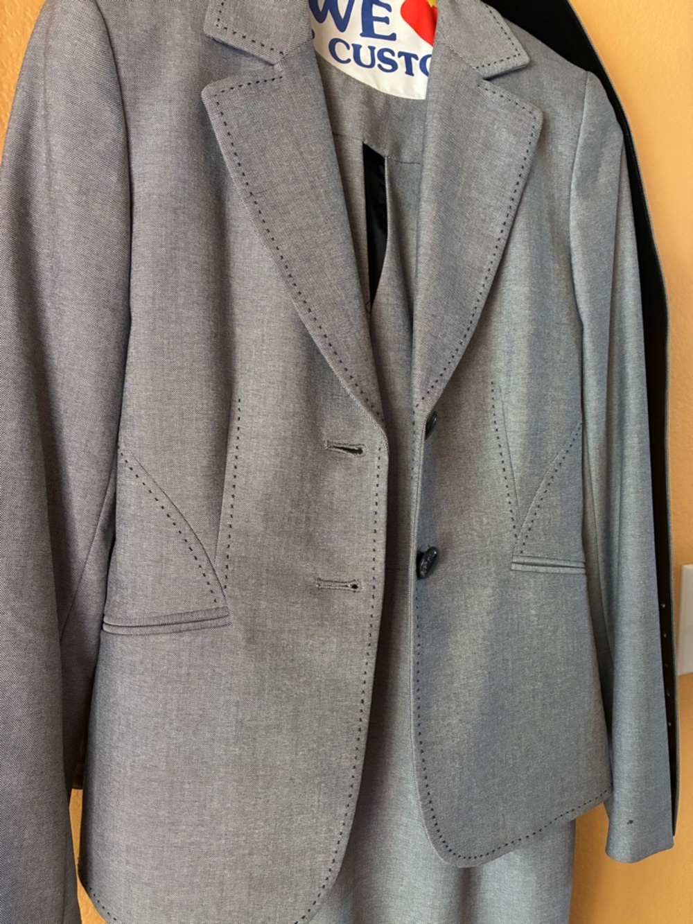 ANTONIO MELANI Gray Midi Skirt Suit - Picture 2 of 7